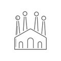 sagrada familia. Vector illustration decorative design Royalty Free Stock Photo