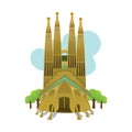 sagrada familia. Vector illustration decorative design Royalty Free Stock Photo