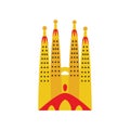 sagrada familia. Vector illustration decorative design Royalty Free Stock Photo