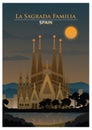 sagrada familia. Vector illustration decorative design Royalty Free Stock Photo
