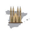sagrada familia. Vector illustration decorative design Royalty Free Stock Photo