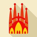 Sagrada Familia. Vector illustration Royalty Free Stock Photo