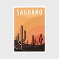 Saguaro National Park poster vector illustration design