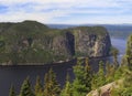 Saguenay Fjord aerial view, Quebec, Canada Royalty Free Stock Photo