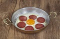 Fried Egg and Sausage  - sahanda yumutra Royalty Free Stock Photo