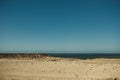 Sahara desert along side the atlantic ocean Africa, Morocco Royalty Free Stock Photo