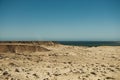 Sahara desert along side the atlantic ocean Africa, Morocco Royalty Free Stock Photo