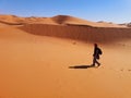 Alone in Sahara Desert, Algeria Royalty Free Stock Photo