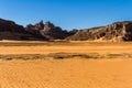 Sahara desert.    Tassili nAjjer National Park,  Algeria,  Africa Royalty Free Stock Photo