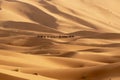 Sahara Desert in Merzouga, Morocco Royalty Free Stock Photo