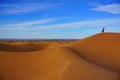 Zagora desert, Morocco, Africa, sandboarding in the desert Royalty Free Stock Photo