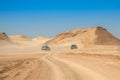 Sahara desert near Ong Jemel in Tozeur,Tunisia. Royalty Free Stock Photo