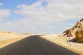 Sahara Desert Road - Egypt Royalty Free Stock Photo
