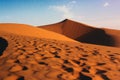Sahara desert sand dunes Royalty Free Stock Photo