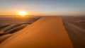 Sahara desert sunset, Erg Chebbi, Merzouga, Morocco Royalty Free Stock Photo