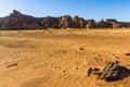 Sahara desert.    Tassili nAjjer National Park,  Algeria,  Africa Royalty Free Stock Photo