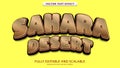sahara desert text effect editable eps file Royalty Free Stock Photo