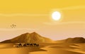 Sahara Desert Travel Tour Camel Arabian Culture Illustration