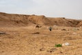 Sahara desert in Tunisia, North Africa. Beautiful landscape sand and dunes. Royalty Free Stock Photo