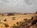 Saharan eroded mountains Royalty Free Stock Photo