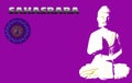 Sahasrara chakra`s symbol witha buddha Royalty Free Stock Photo