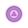 Sahasrara.Crown chakra.Seventh Chakra symbol of human. Vector illustration isolated on white background