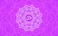 Sahasrara, crown chakra symbol. Colorful mandala. Vector illustration