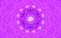 Sahasrara, crown chakra symbol. Colorful mandala. Vector illustration Royalty Free Stock Photo