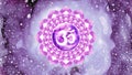 Sahasrara Crown Chakra violet purple or white color logo symbol icon reiki mind spiritual health healing holistic energy lotus