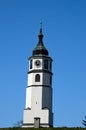 Sahat clock tower pagoda on hill park in Fortress area Belgrade Serbia