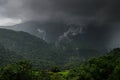 Sahyadri mountain range covered by Monsoon clouds