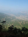 Sahyadri mountain view on Raigad fort Royalty Free Stock Photo