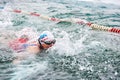 SAHYURTA, IRKUTSK REGION, RUSSIA - March 11.2017: Cup of Baikal. Winter Swimming Competitions Royalty Free Stock Photo