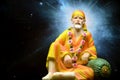 Sai baba universe in background Royalty Free Stock Photo