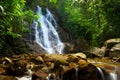 Sai Rung waterfall in the jungle of Thailand Royalty Free Stock Photo