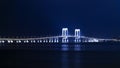 Sai Van Bridge at Night. Royalty Free Stock Photo