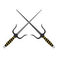 Sai weapon icon isolated Royalty Free Stock Photo
