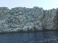 Said to the sea. blue expanse of water. a mountain of sand, stones, a gorge in the vast sea. seaside resort, journey through the Royalty Free Stock Photo