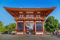 Saidaimon (West Gate) at Shitennoji Temple in Osaka, Japan