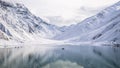 Saiful Malook Lake in winter. Royalty Free Stock Photo