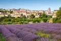 Saignon village at sunset, Provence, France Royalty Free Stock Photo