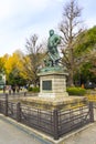 Saigo Takamori, the Last Samurai bronze statue monument in Ueno public park, Tokyo,Japan.