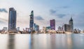 Saigon Ho Chi Minh City skyline at sunset Royalty Free Stock Photo