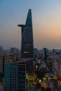 Saigon sunset - Sky bar view Royalty Free Stock Photo