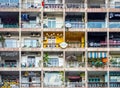 Saigon, Ho Chi Minh City, Vietnam, January 2017: [ Apartment building with many flats and shops, Saigon Vietnamese living style in