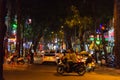 Saigon night traffic Vietnam