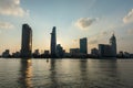 Saigon Skyline at Sunset. Ho Chi Minh Cityscape Royalty Free Stock Photo