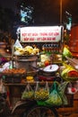 Saigon street food stall in the night Royalty Free Stock Photo