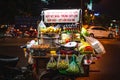 Saigon street food stall in the night Royalty Free Stock Photo