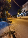 Saigon street view at night Royalty Free Stock Photo